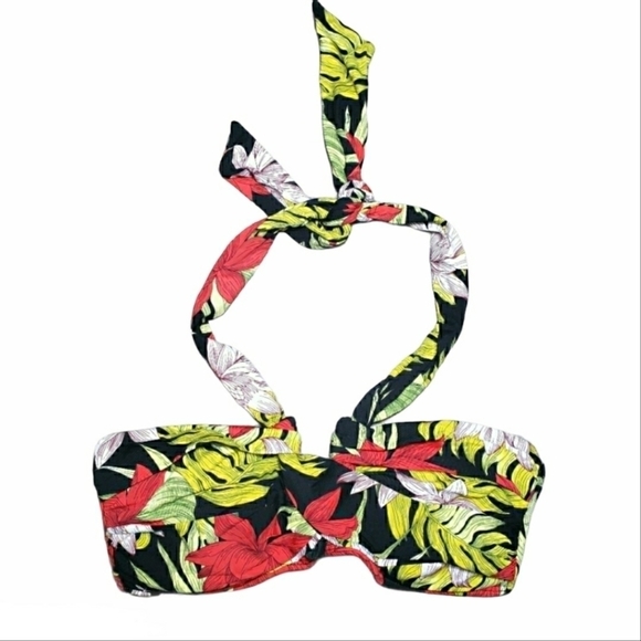 SUN LAB SWIM Tropical Floral Top Size XS - Picture 1 of 11